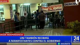 Grupos de manifestantes llegan a Lima y permanecerán en la Universidad Nacional de Ingeniería