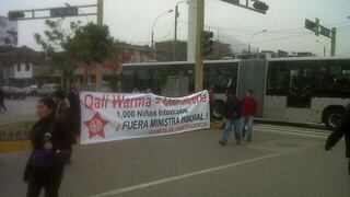 Aparecen carteles contra el programa Qali Warma en Los Olivos
