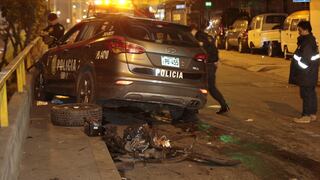 Surquillo: policía herido tras despiste de patrullero durante persecución a ladrones