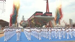 China marca un importante hito militar con la presentación de su tercer portaviones más avanzado, el Fujian