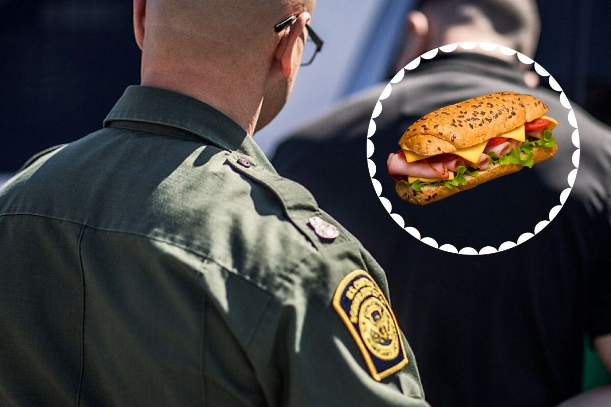 Un hombre de 37 años que trabajaba para el Departamento de Justicia apuntó con el dedo en el rostro a un agente de CBP y le lanzó un sándwich. (Foto referencial: @CBP en X / composición Mag)