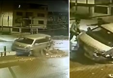 Delincuentes huyen tras chocar vehículo en San Juan de Miraflores