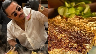 Salt Bae: chef de Londres le hace la competencia y crea una versión económica del bistec cubierto de oro