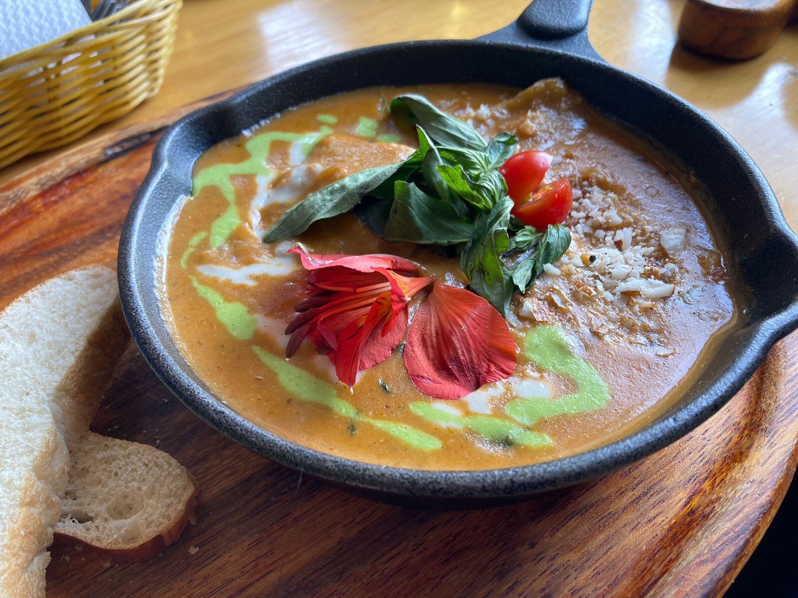 Ravioles veganos de Chia Vegan Kitchen. (Foto: Patricia Castañeda)