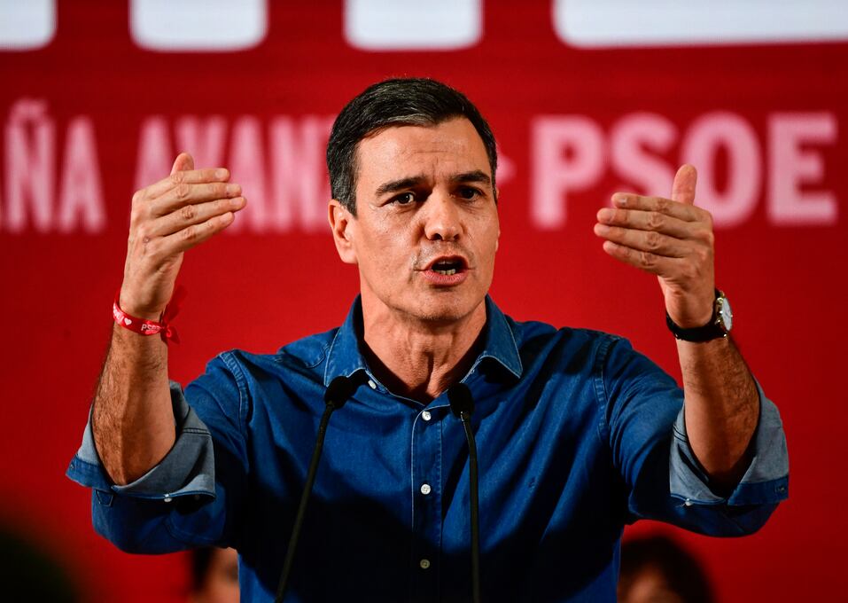El jefe del Gobierno Español y líder del Partido Socialista (PSOE) de España, Pedro Sánchez. (Foto: AFP)