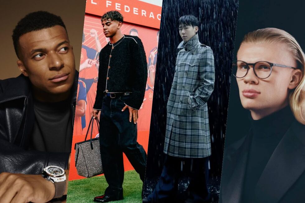 La moda se siente en algunos de los principales rostros del Mundial 2026. De izquierda a derecha: Kylian Mbappé, Lamine Yamal, Son Heung-Min y Erling Haaland.