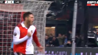 El mexicano se luce en Europa League: gol de ‘Santi’ Giménez para el 1-0 a Feyenoord vs. Lazio |VIDEO 