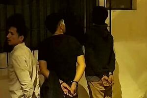 PNP captura a presuntos extorsionadores con granada de guerra