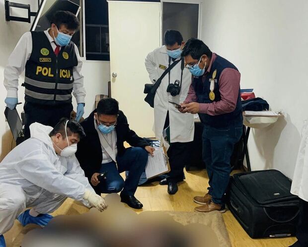 Diligencias realizadas por el Ministerio Público tras hallazgo de los restos de Sheyla en la casa del policía.
Foto. MPFN