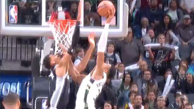 NBA: el espectacular ‘tapón’ de Wemby a Antetokounmpo en el Bucks vs Spurs | VIDEO