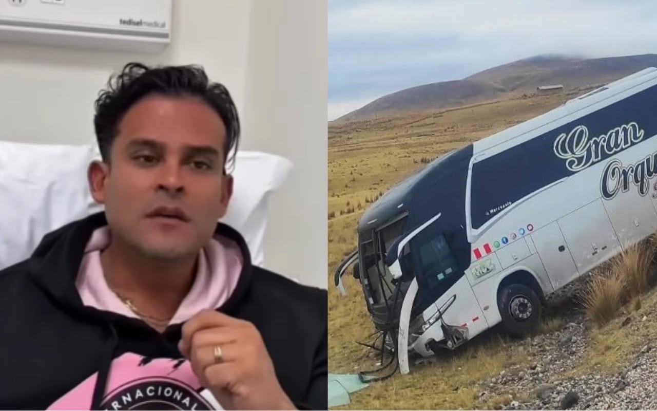El cantante aclaró que el video viral donde el bus de su orquesta adelanta vehículos de forma temeraria fue grabado antes del accidente, y aseguró que en ese momento tomó medidas con el chofer involucrado. | Foto: Instarándula / X (Captura) / Composición EC