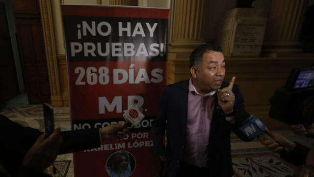 Colocan en el Congreso cartel en contra de la denuncia de Karelim López sobre caso “Los Niños” durante visita de la OEA