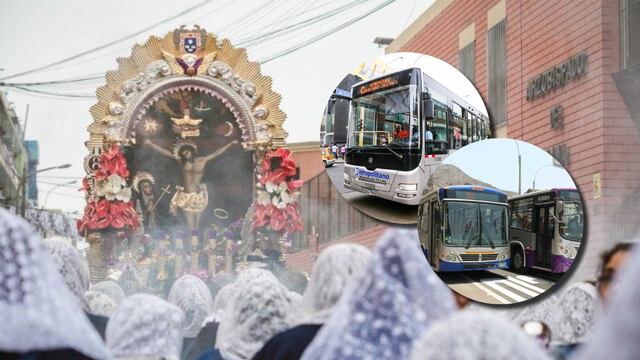 ¡Toma tus precauciones! Estos son los recorridos modificados del Metropolitano y corredores por la última procesión del Señor de los Milagros