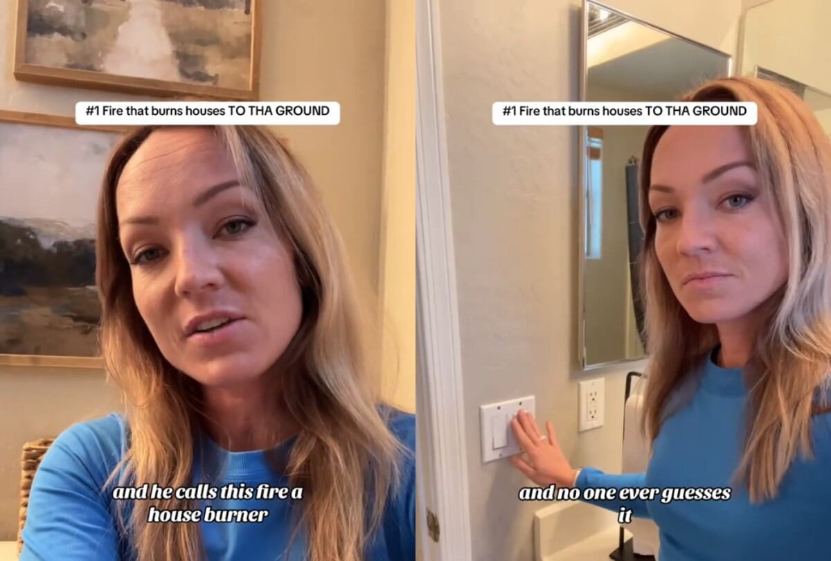 Los expertos advierten que los conductos de ventilación polvorientos del baño son uno de los riesgos de incendio más peligrosos. (TikTok @unhingedreviewswjess)