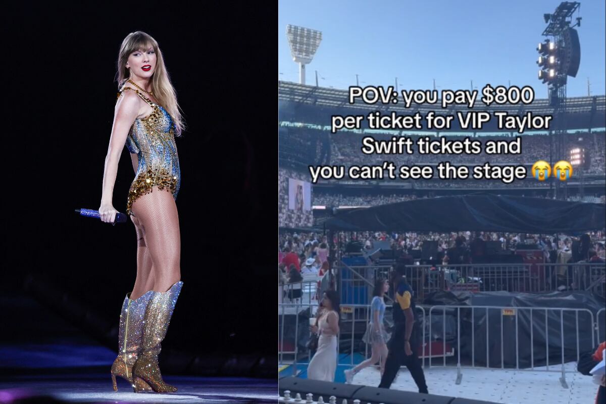 Fan de Taylor Swift se quejó del asiento que le designaron durante un concierto de Taylor Swift en Australia. (Foto: AFP/@emilyautumnmoto).
