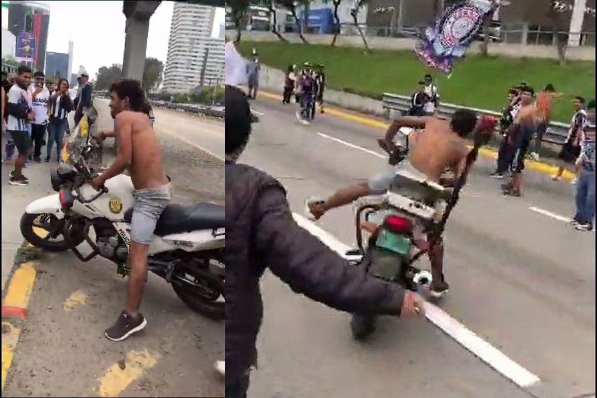 Barrista roba motocicleta de la Policía y escapa a toda velocidad por la Vía Expresa