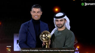 Nuevo trofeo para Ronaldo: ganó el Globe Awards a mejor jugador del medio oriente