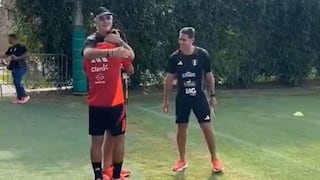 La complicidad de Fossati y el ‘Tunche’ Rivera en el entrenamiento de la selección peruana | VIDEO