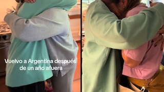 El emotivo reencuentro de una argentina con sus seres queridos tras vivir un año en EEUU