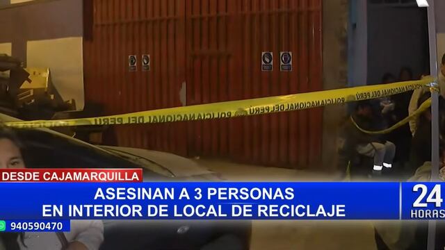 Chosica: asesinan a combazos a tres hombres en el interior de un local de reciclaje | VIDEOS
