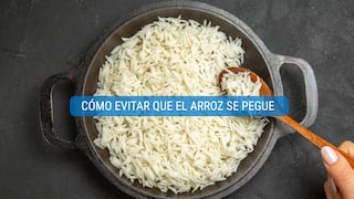 Así puedes evitar que el arroz se pegue a la olla