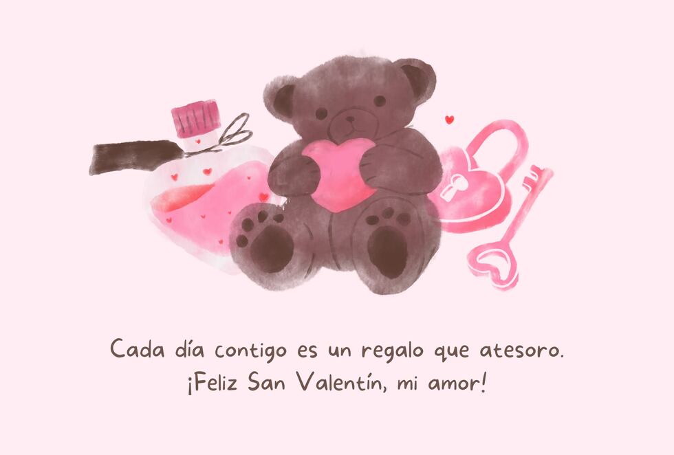 "Eres mi rayo de sol en los días grises. ¡Feliz San Valentín!" (Foto: Canva.com / Noé Yactayo)
