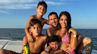 Las imágenes del paseo en yate de Lionel Messi junto a su familia