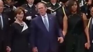 Bush sorprendió con este baile en funeral de policías de Dallas
