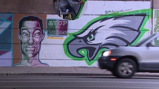 El arte cambió su vida tras estar preso y ahora pinta murales para apoyar a los Philadelphia Eagles