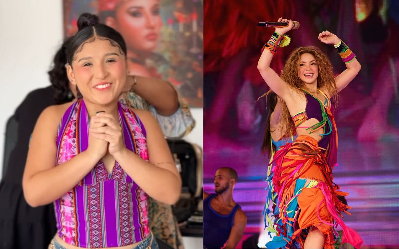 Milena Warthon cumple sueño de conocer a Shakira: desfiló con ella y le entregó su disco | Foto: Instagram (@milenawarthon
y @shakira) / Composición EC