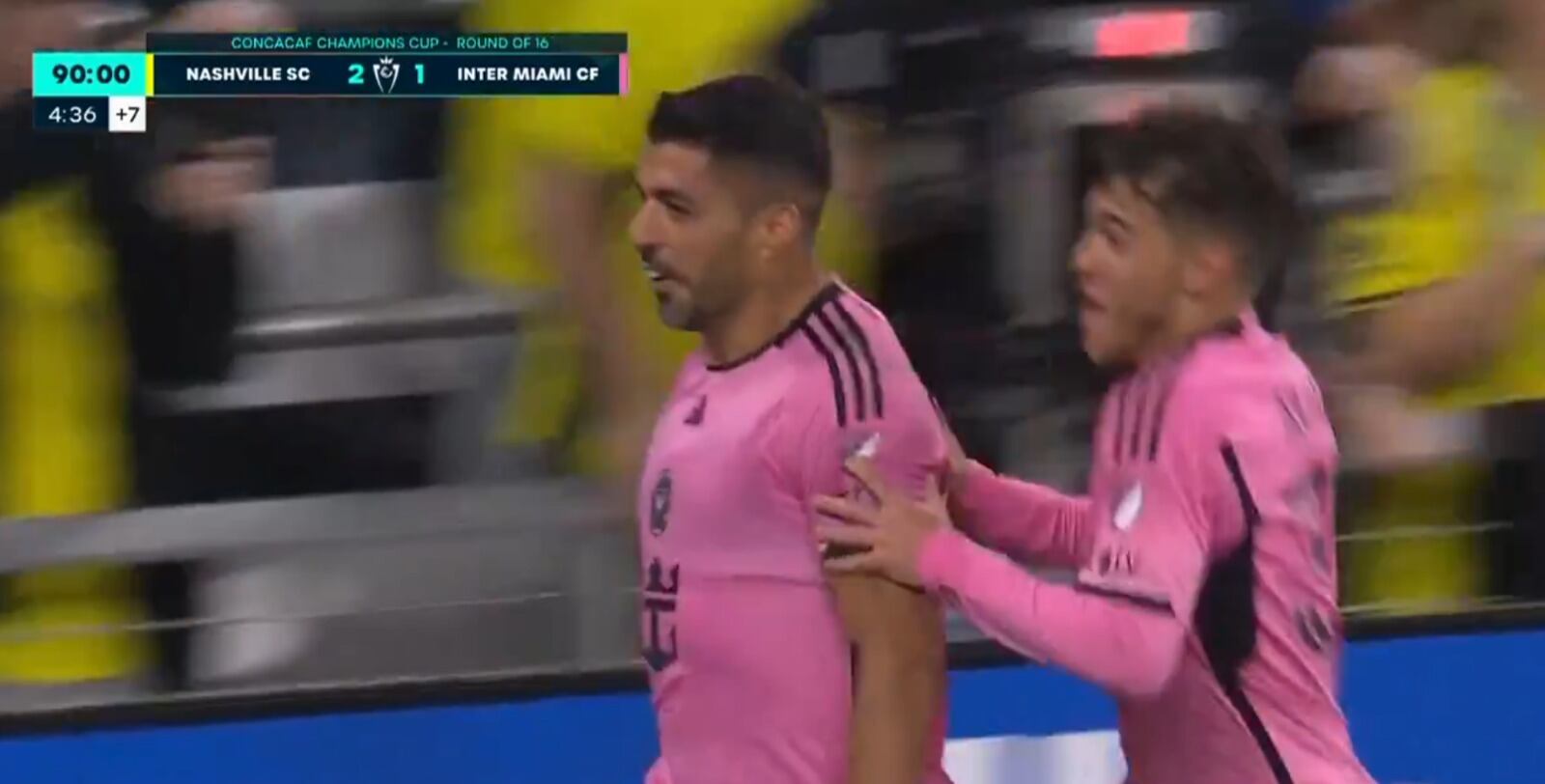 Luis Suárez anotó el 2-2 para Inter Miami vs. Nashville por Concacaf Champions League.