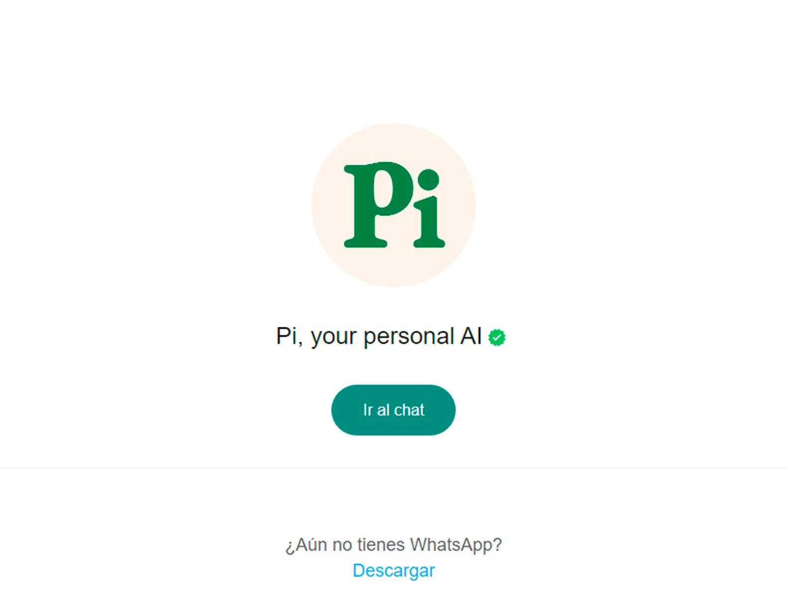 WHATSAPP | Si abres el enlace, te aparecerá iniciar sesión en WhatsApp para chatear con la inteligencia artificial Pi Asistente. (Foto: MAG - Rommel Yupanqui)