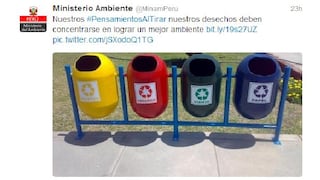 #PensamientosAlTirar, el hashtag del Ministerio del Ambiente