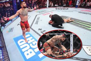 ¿Cómo quedó el rostro de Charles Oliveira tras ser noqueado por Ilia Topuria en el UFC 317?