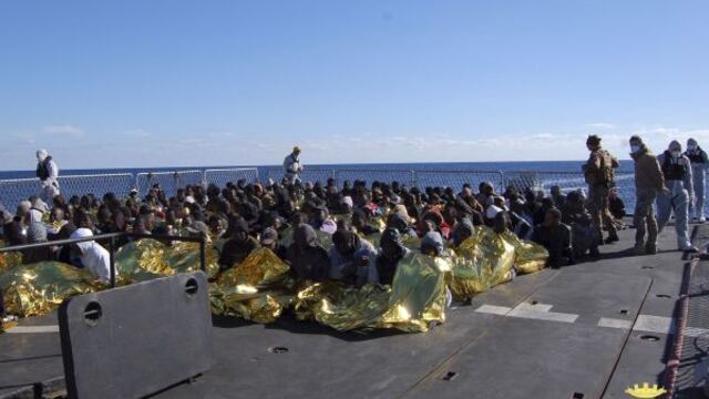 La marina italiana rescató a mil migrantes en 24 horas