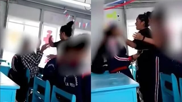 La Perla: madre de familia es acusada de golpear a estudiante dentro de un salón de clases