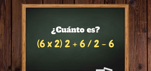 ¿Cuál es el resultado de (6 x 2) 2 + 6 / 2 - 6? Comprueba si calculas rápidamente
