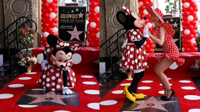 Minnie recibe estrella en Hollywood, 40 años después que Mickey Mouse