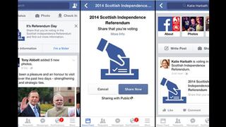 Facebook activa botón para promover el referéndum de Escocia