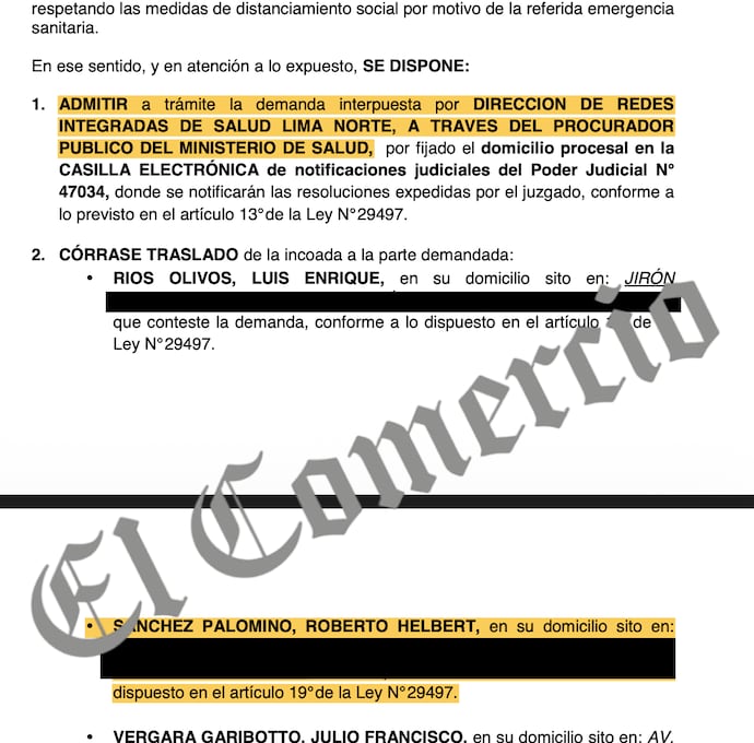 ROBERTO SANCHEZ-DEMANDA CONTRALORIA DIRIS LIMA NORTE