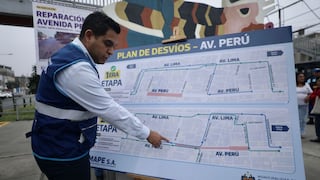 SMP: Conoce el plan de desvío por reparación de pistas en la avenida Perú