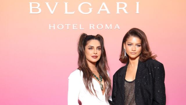 Zendaya y Priyanka Chopra lucen asombrosas en la inauguración del Hotel Bulgari Roma