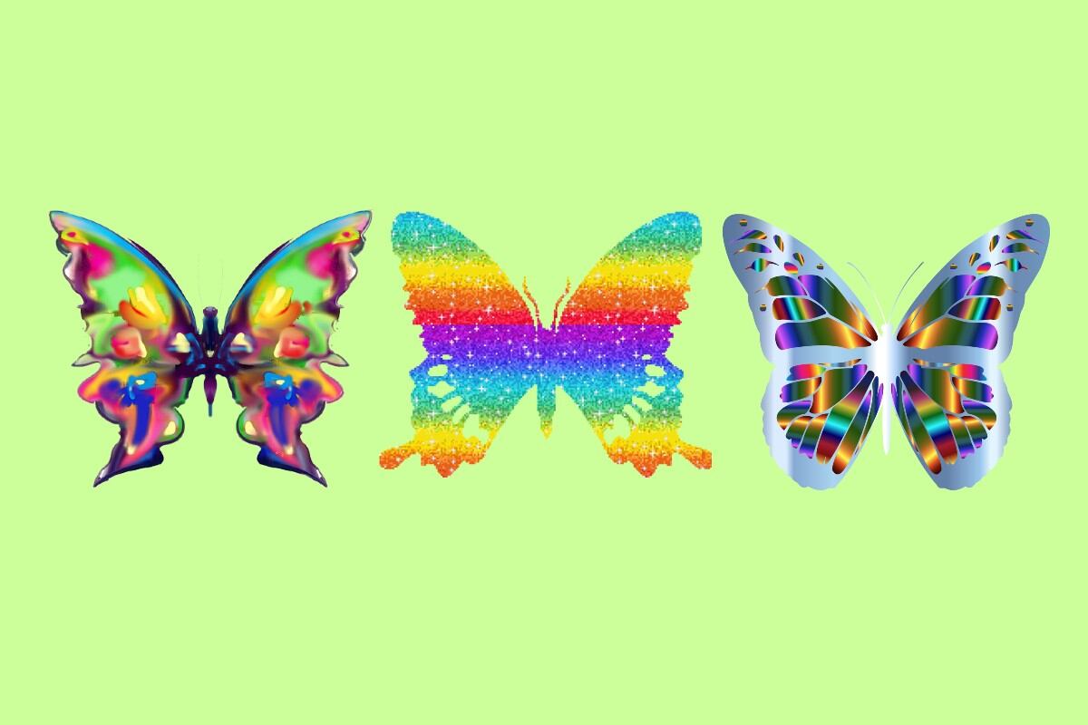 Elige una de las tres mariposas y confirma si te consideras una persona empoderada con todas las letras de la palabra. (Imagen: Mag / Klipartz)