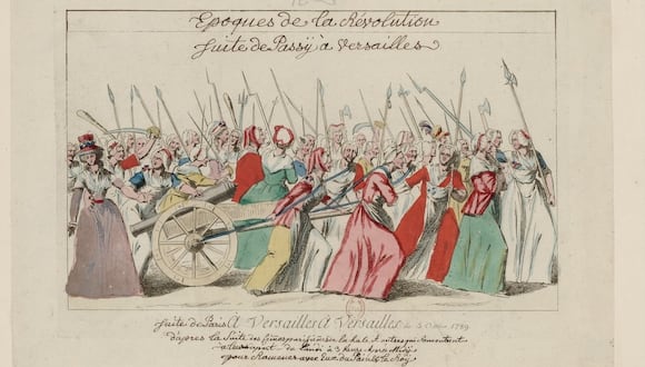 Marcha de las mujeres a Versalles, el 5 de octubre de 1789. (Imagen de la National Library of France)