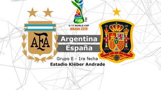 Argentina vs. España en vivo por el Mundial Sub 17 Brasil 2019: transmisión en directo