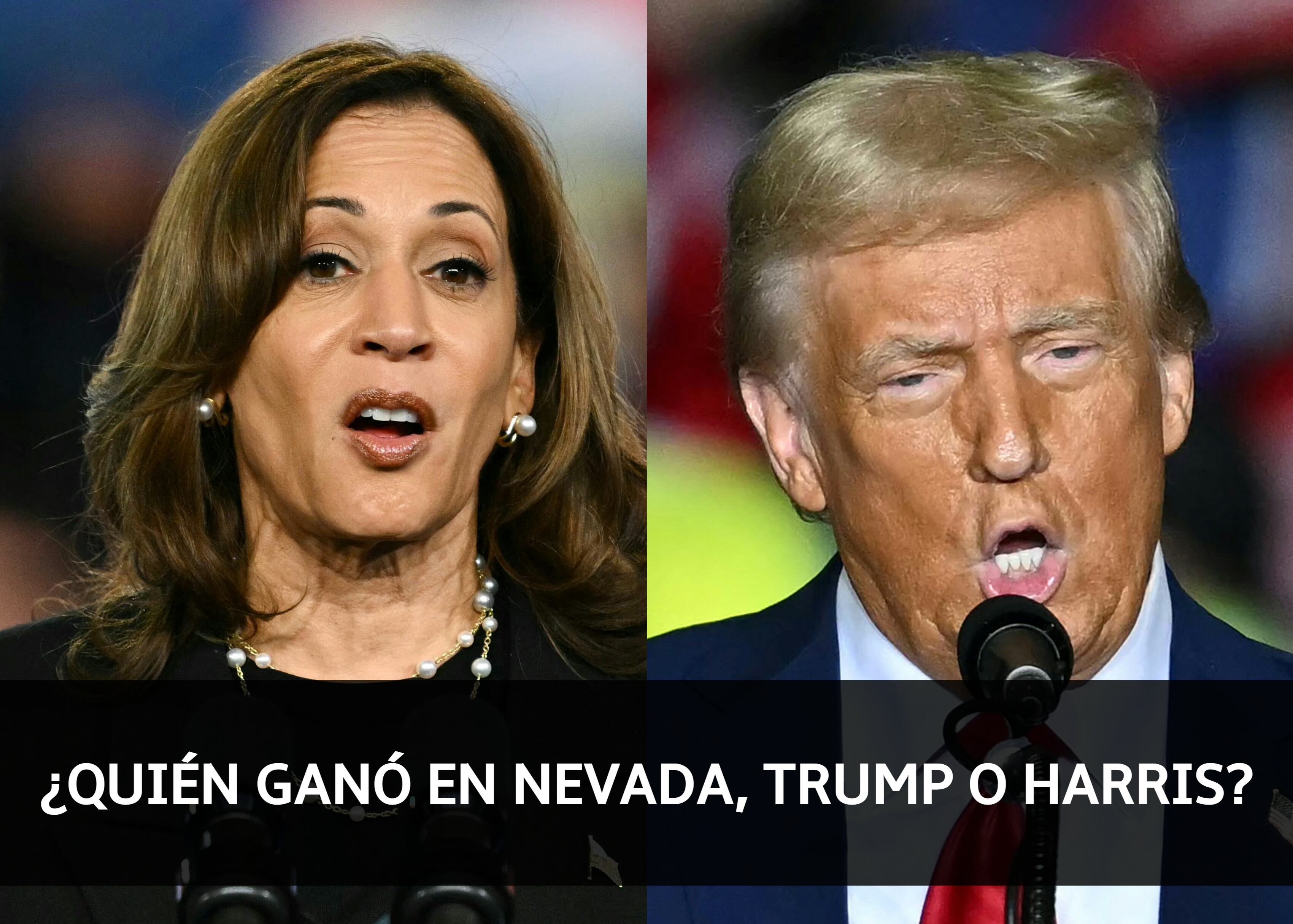 Revisa quién ganó en Nevada las Elecciones 2024 de Estados Unidos entre Donald Trump y Kamala Harris. (Foto: AFP / Composición MAG)