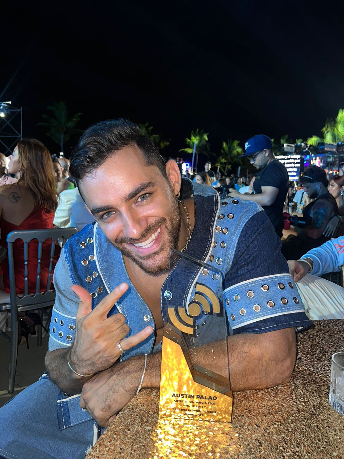Austin Palao en los Premios Heat 2023.