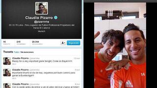 Claudio Pizarro y la historia de cómo creó su cuenta de Twitter