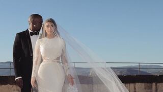 Kim Kardashian celebra su aniversario de bodas con fotos inéditas de la ceremonia