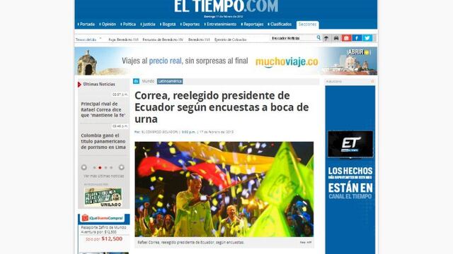 FOTOS: la reelección de Rafael Correa como presidente de Ecuador en los ojos del mundo